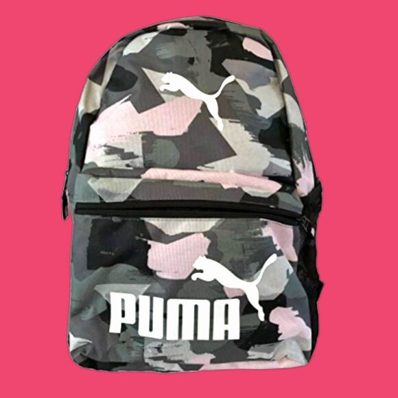 PUMA Pink/Grey Camo Backpack - Picture 1 of 4